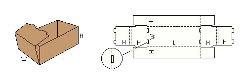 Tray with self locking sides